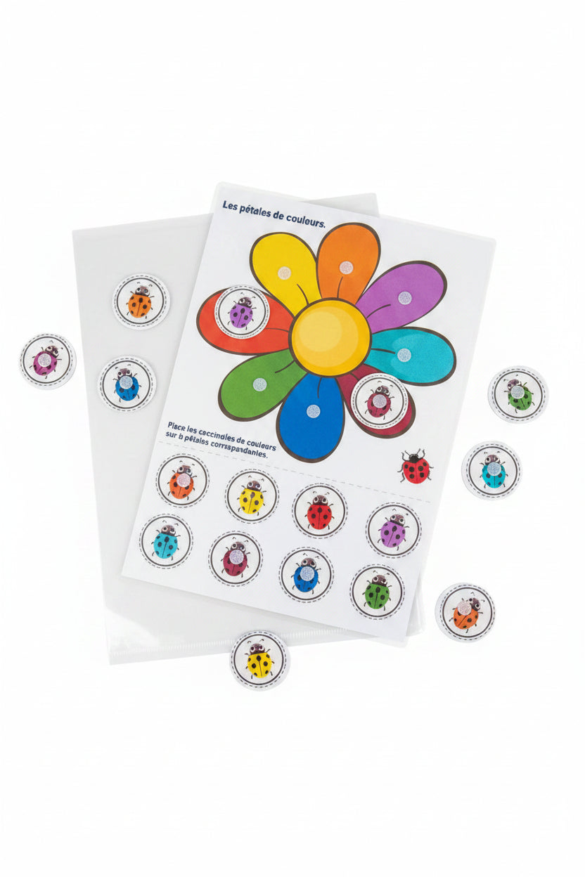 Les pétales de couleurs